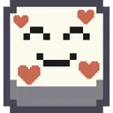 pixelemojismilingheartsbrown