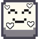 pixelemojismilingheartswhite