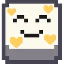 pixelemojismilingheartsyello
