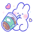 9474bunnysippingcoffee