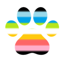 queer paw print flag