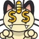 Money Meowth Discord Emoji