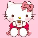 hello_kitty_sipping_tea Discord Emoji
