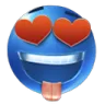 BlueHeartEyesTongue