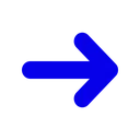 iconeflechedroitebleu