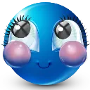 BlueGuyGigglingKickingItsFeetSmi Discord Emoji