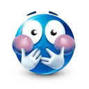 blush_Blue Discord Emoji