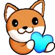Corgi_holding_blue_heart Discord Emoji