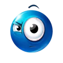 Blue What Discord Emoji