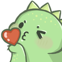 DinoHeartkiss Discord emoji