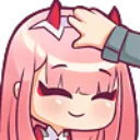 zerotwo_headpats Discord Emoji