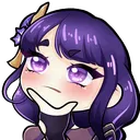 5genshinRaidenThink Discord Emoji