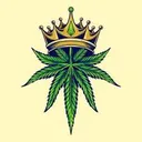 cannabisleafwithgoldcrownvector