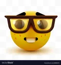 nerdfaceemojicleveremoticonwithg
