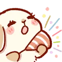 Silver Bunnyparty Discord Emoji