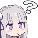 emilia_think Discord emoji