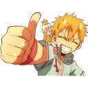 KouThumbsUp Discord sticker from Fantasy *:･ﾟ|| Make Friends . Emotes . Chatting ✧*:･ﾟ