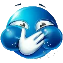 blue_hold_back_laugh Discord Emoji