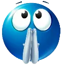 Blue Pray Discord Emoji