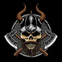 pngtreevikingskullwithweaponvect