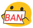 Blob_Ban_sign Discord sticker | Shark Earnings: Earn Money & Rewards