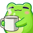 Froggy_Sip_Coffee