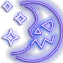 NeonCrescentMoonAmethyst