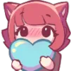 NekoBlushHeart Discord Emoji