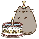 happy_birthday_pusheen Discord Emoji