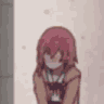 runaway_hide_shy animated GIF emoji from Anime Sekai