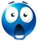 Blue Shocked Discord Emoji