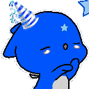 Blue_Party_kisses_1 Discord Emoji