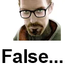 false