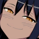 Nagatoro with a smug, teasing smirk and golden eyes.