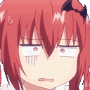 Satania from Gabriel DropOut with a disgusted and annoyed facial expression.