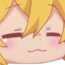 Senko-san with a smug, closed-eye expression and blushing cheeks.