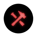 Neon Red Staff Discord Emoji