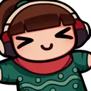LofiGirlChristmasSweater Discord Emoji