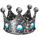 Black_Sparkle_Crown Discord emoji