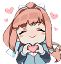 ddlc_MonikaHeart Discord emoji