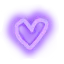 PRXheartglowingpurple