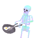 Skeletoncookingeggs