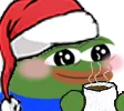 PeepoBlushSipSanta