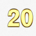 pngtreenumericaldigitgolden20png