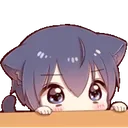 neko_peek_lurk_stare_hide Discord Emoji