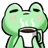 coffee_frog_sip Discord Emoji