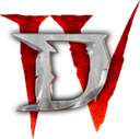A metallic letter D with a weathered texture against a vibrant red background.