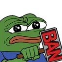 Pepe Ban PepeBan Discord Emoji