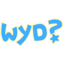 The letters WYD followed by a question mark in a bold blue rounded font.