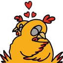 ChickenHugging Discord Emoji